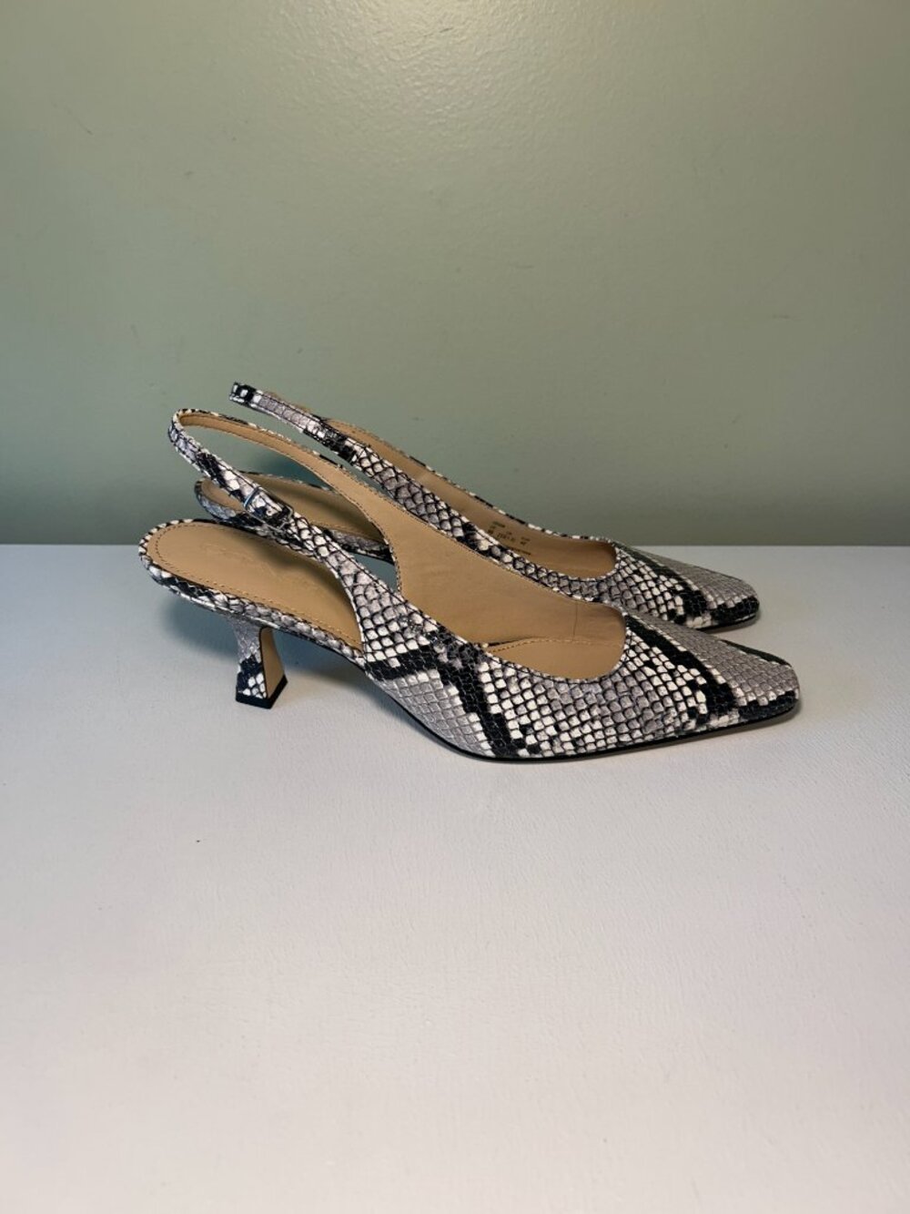 Coach Women's Slingback Heel With Snake Print - Picture 4 of 14